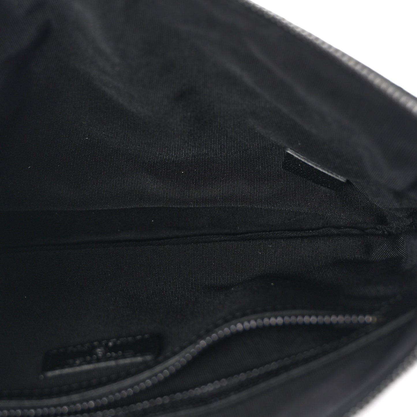 Iridescent Caviar Quilted Medium Cosmetic Case Black