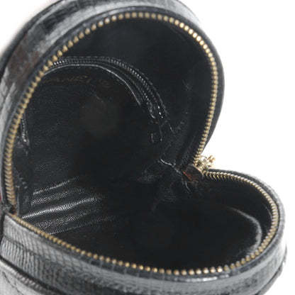Chanel Lizard Evening Bag Black 5 of 8