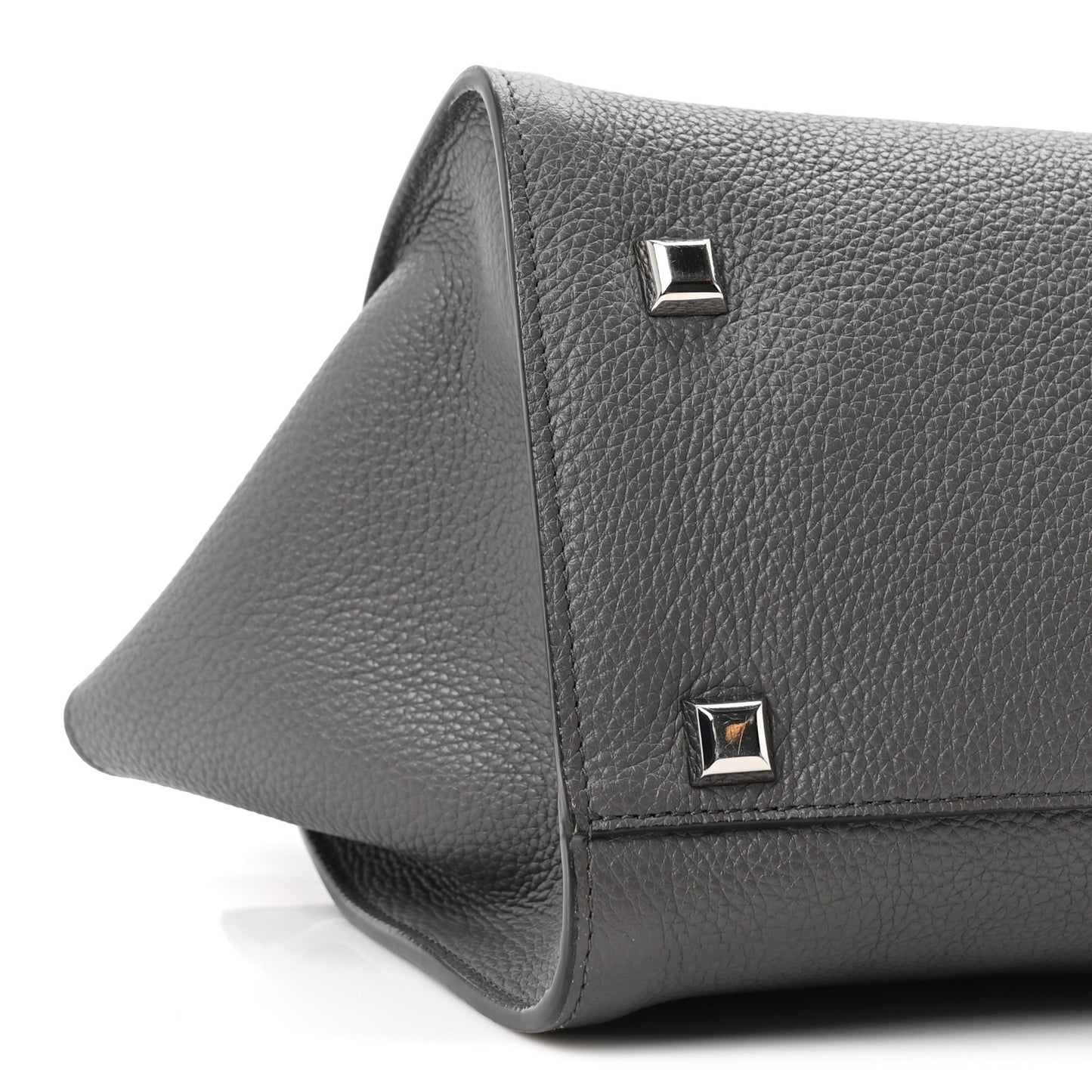 Calfskin Medium Studio Soft Bag Grey