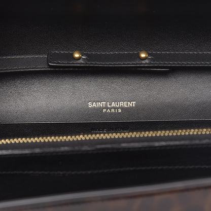 Saint Laurent Patent Monogram Chain Wallet Tortoiseshell 6 of 11