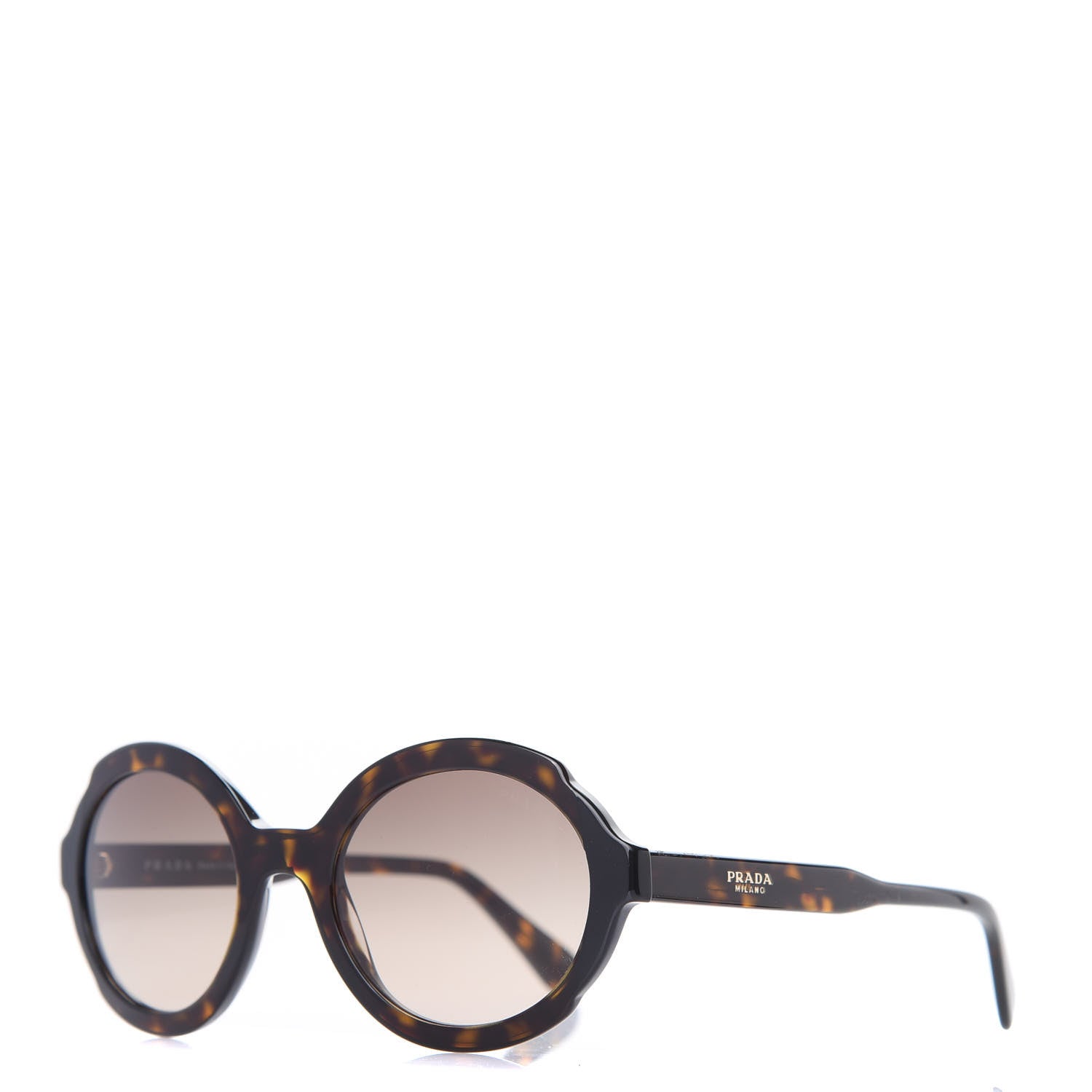 Prada Acetate Round Sunglasses SPR17U Tortoise 1 of 7