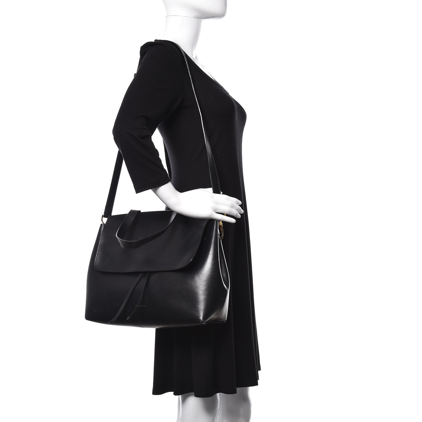 Calfskin Lady Bag Black Flamma
