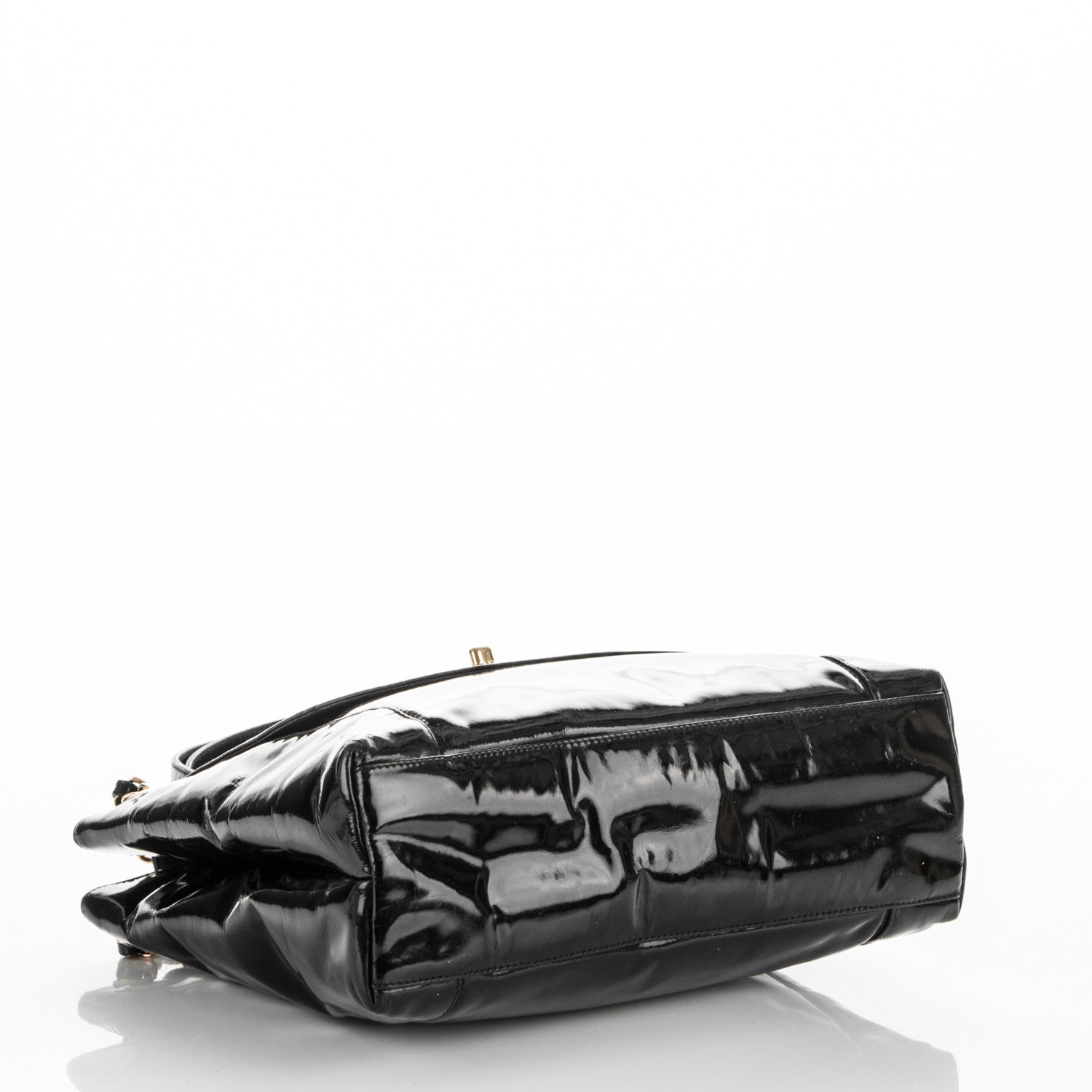 Chanel Patent Flap Shoulder Bag Black 4 of 7