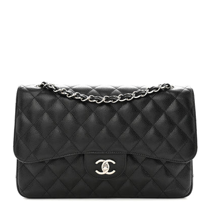Chanel Caviar Quilted Jumbo Double Flap Black 1 of 12