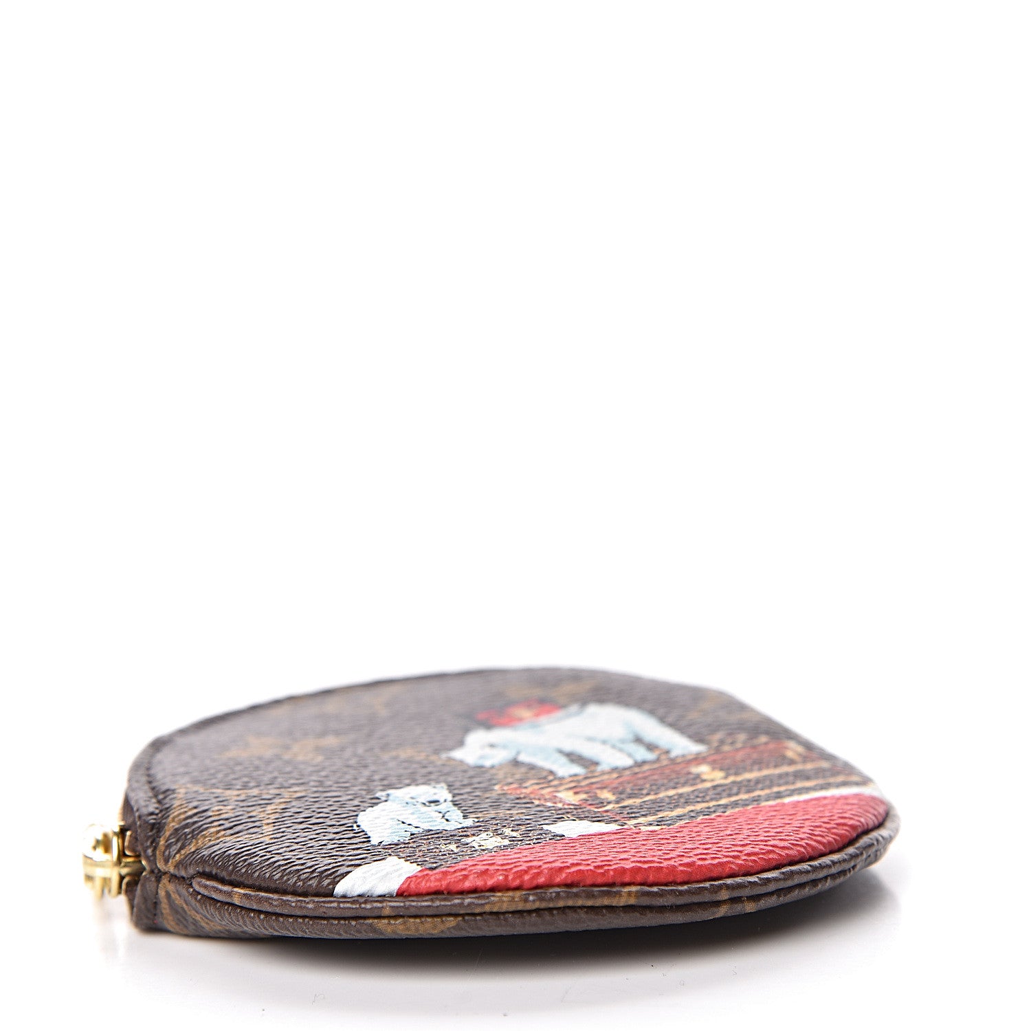Louis Vuitton Monogram 2017 Christmas Animation Round Coin Purse 4 of 7