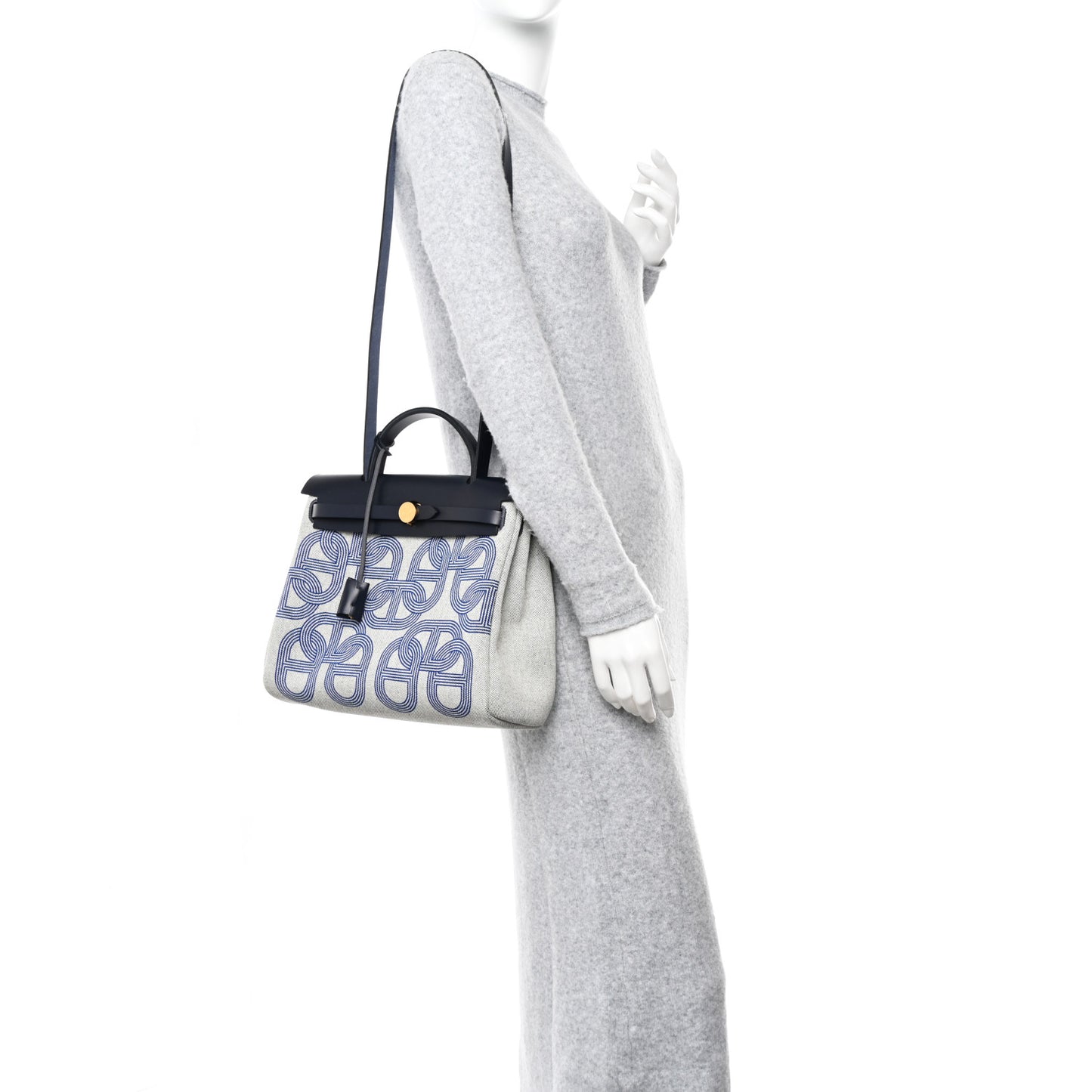 H Plume Canvas Vache Hunter Circuit 24 Herbag Zip Retourne 31 Bleu Royal Bleu Indigo Ecru
