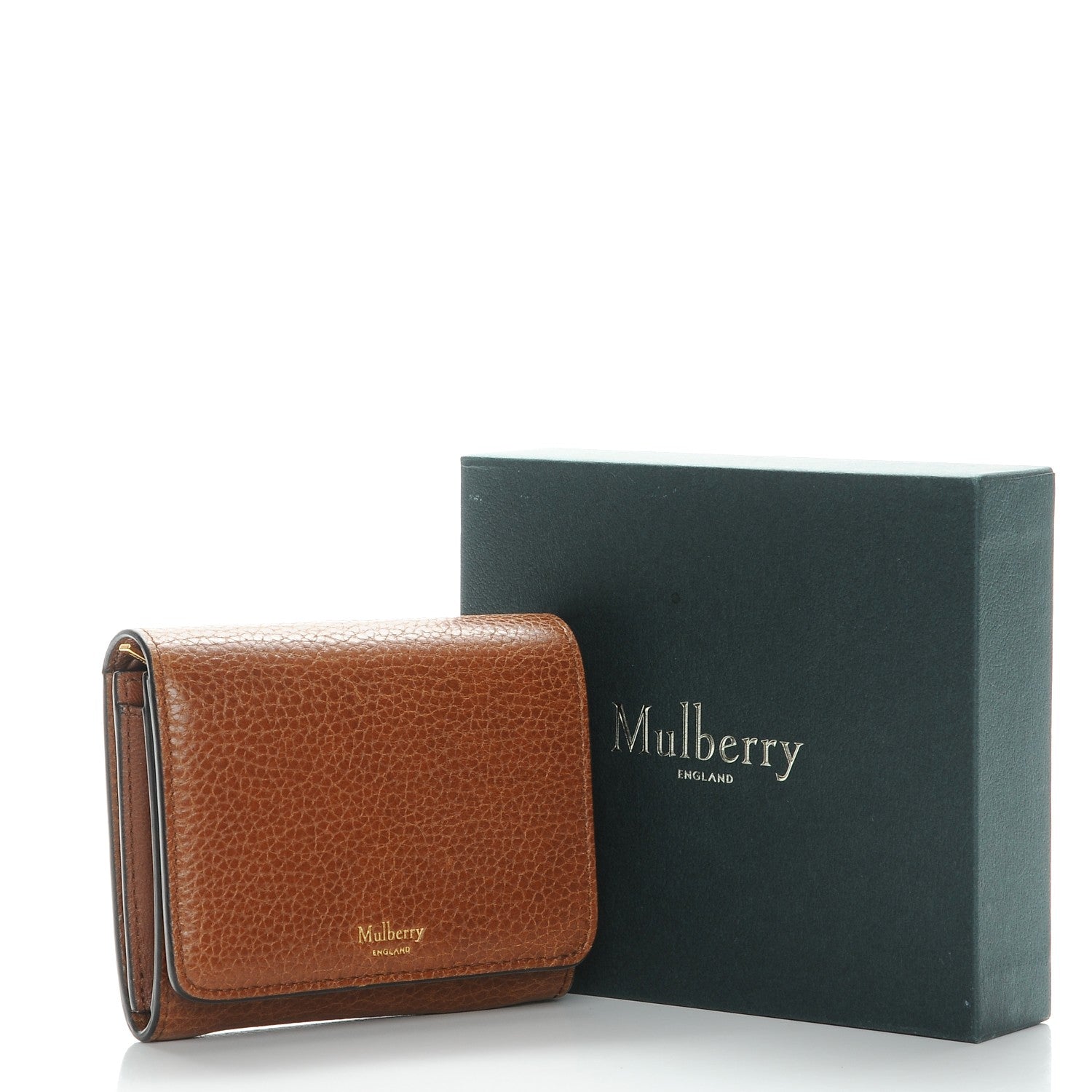 Mulberry Natural Grain Leather Small Continental French Purse Wallet Oak 10 of 10