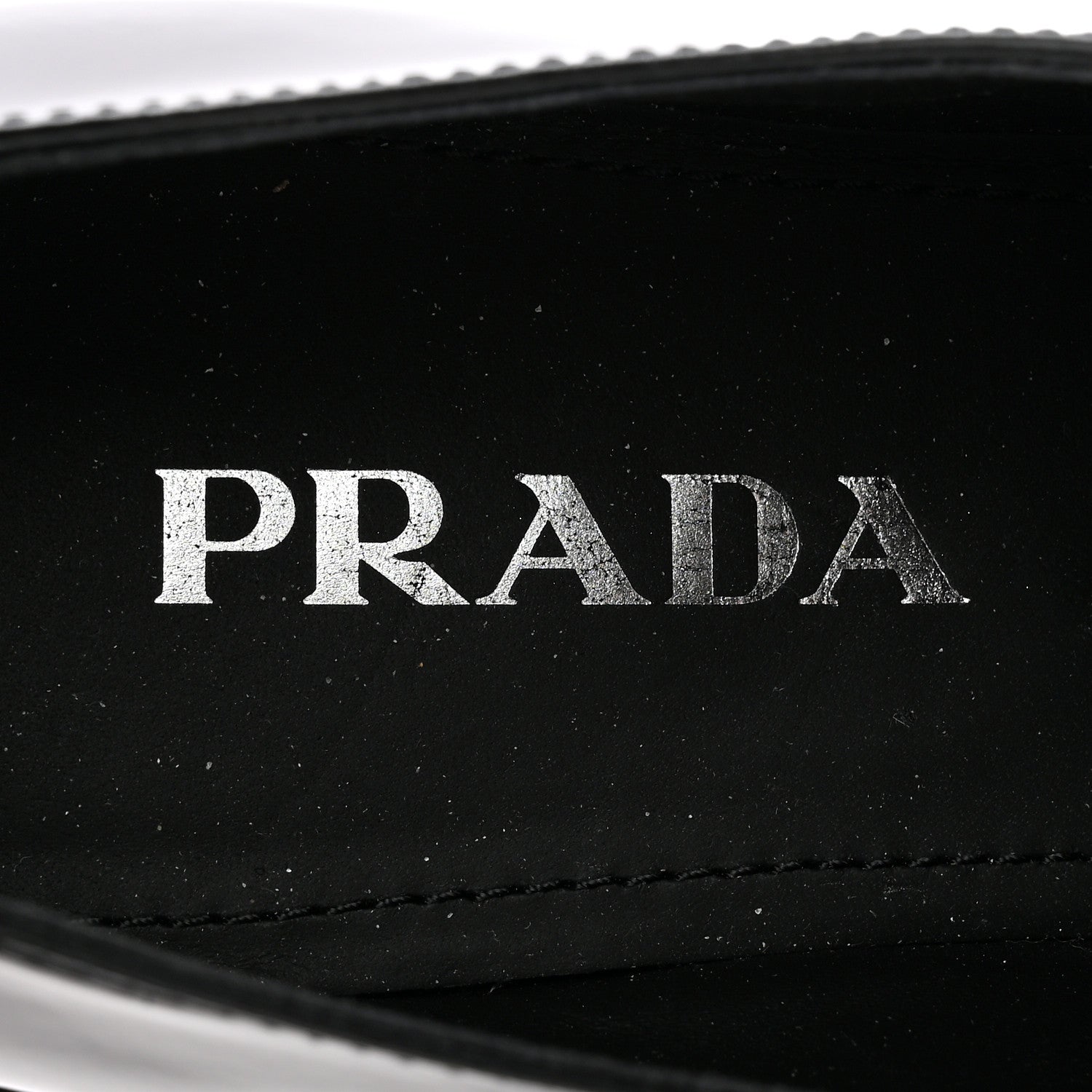Prada Spazzolato Metal Triangle Logo 50mm Loafers 39.5 Black 7 of 19