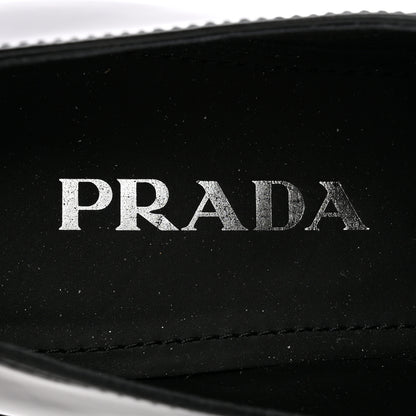 Prada Spazzolato Metal Triangle Logo 50mm Loafers 39.5 Black 7 of 19