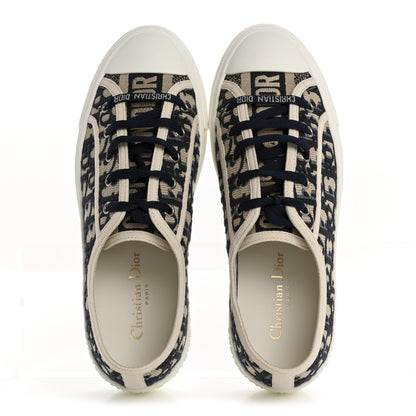 Christian Dior Canvas Oblique Walk'N Dior Low Top Sneakers 39 Deep Blue 2 of 10
