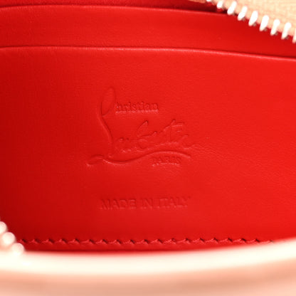 Christian Louboutin Patent Small Loubi Twist Zip Chain Clutch Bag Blush 6 of 10