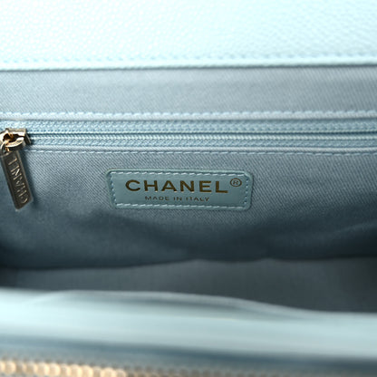 Chanel Caviar Quilted Medium Business Affinity Flap Light Blue 6 of 11