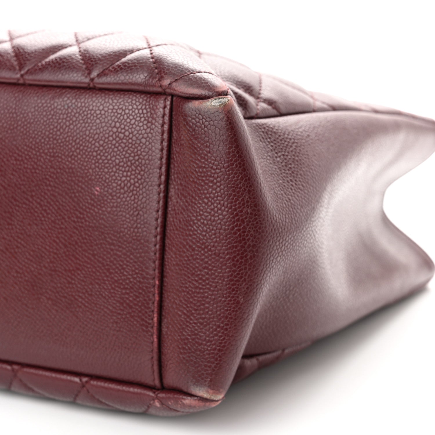 Chanel Caviar Quilted Grand Shopping Tote GST Burgundy 9 of 9