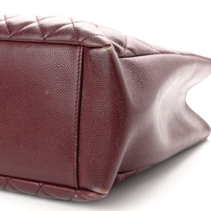 Chanel Caviar Quilted Grand Shopping Tote GST Burgundy 9 of 9