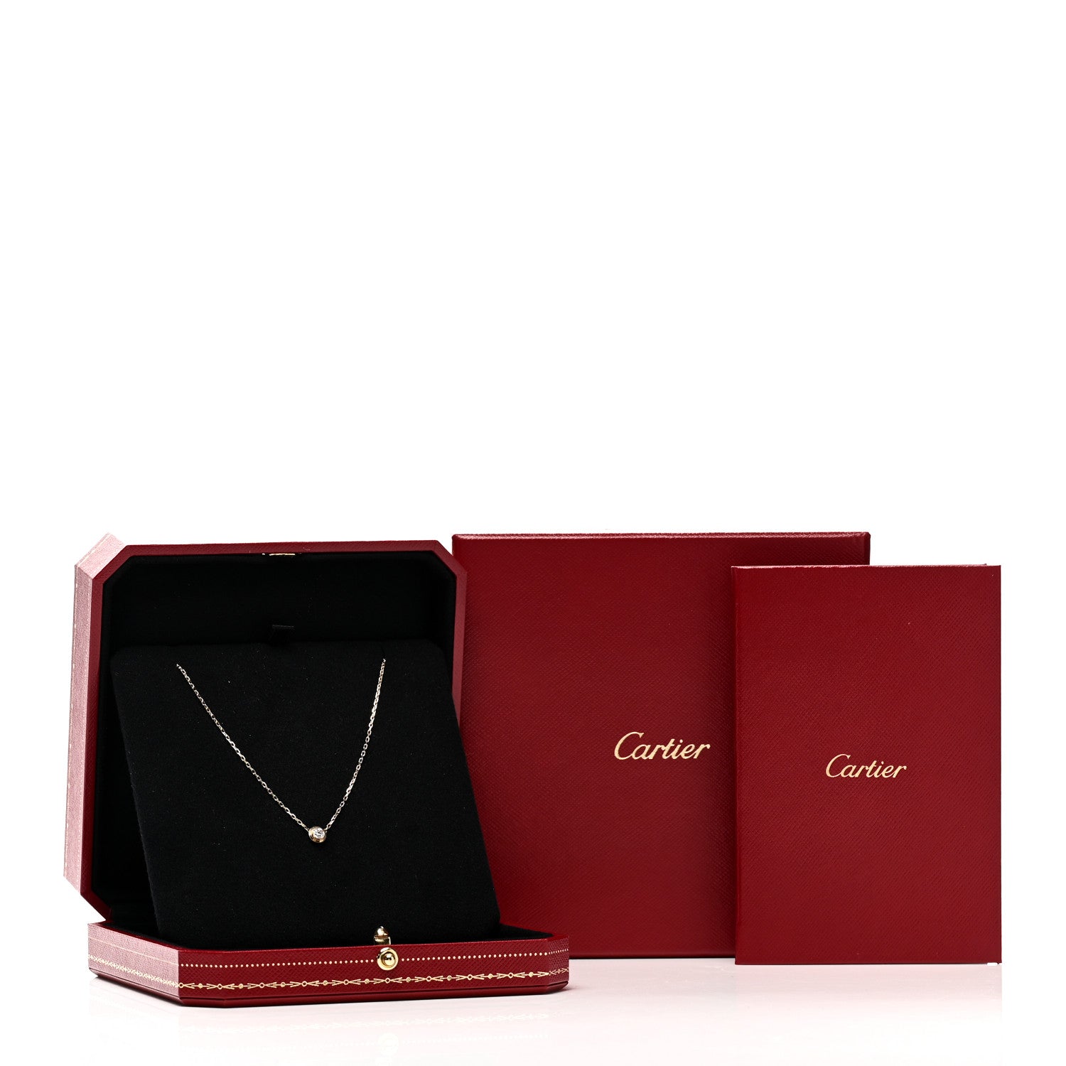 Cartier 18K Yellow Gold Diamond LM D'Amour Pendant Necklace 5 of 5