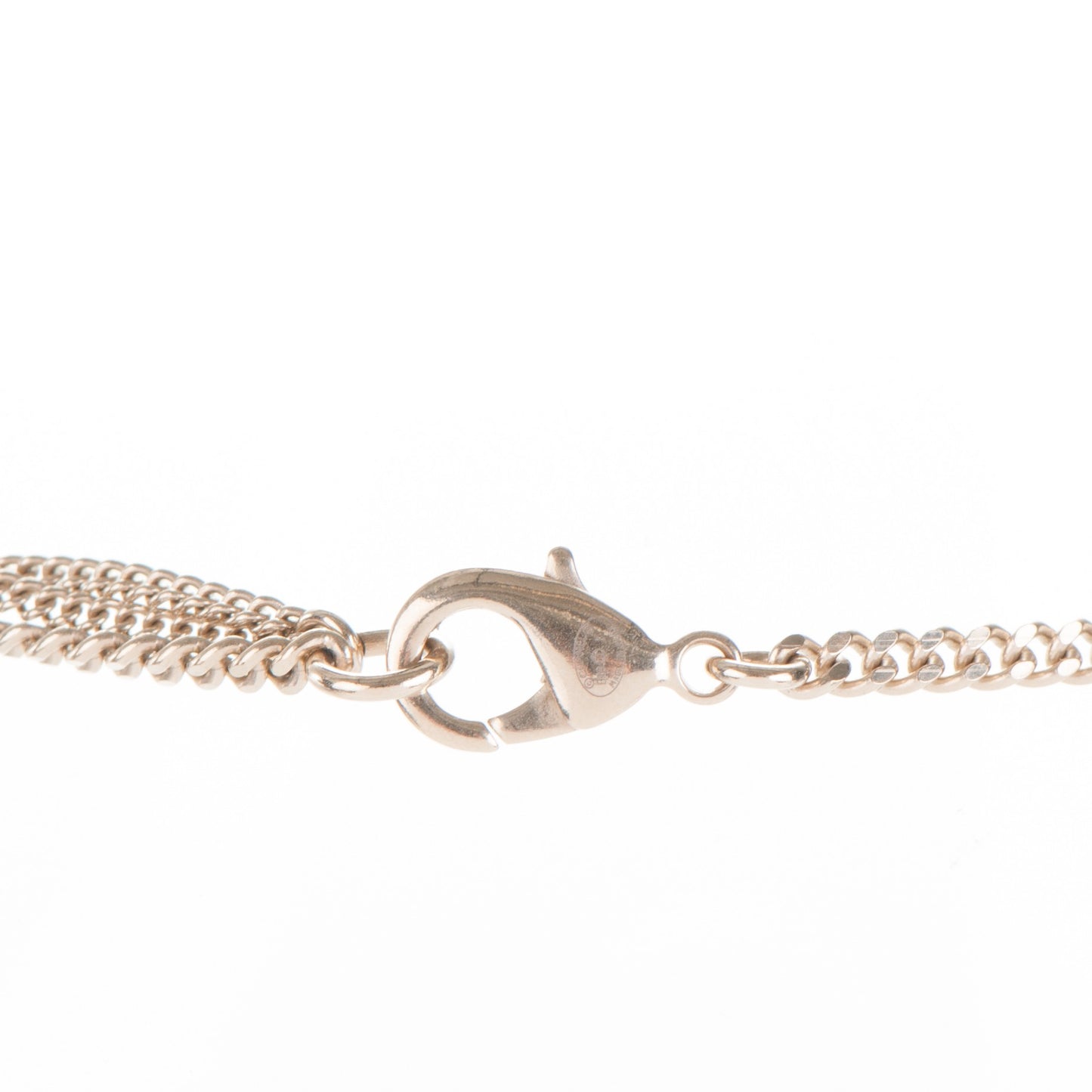 Chain CC Pearl Drop Necklace Gold