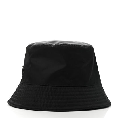Prada Re-Nylon Metal Triangle Logo Womens Bucket Hat M Black 3 of 8