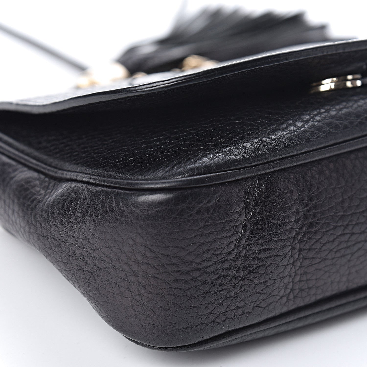 Gucci Pebbled Calfskin Small Soho Flap Crossbody Black 11 of 13