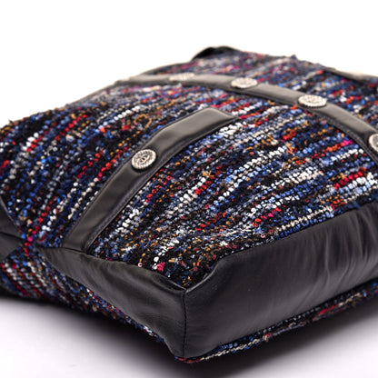 Chanel Tweed Lambskin Large Girl Bag Multicolor Black 6 of 9