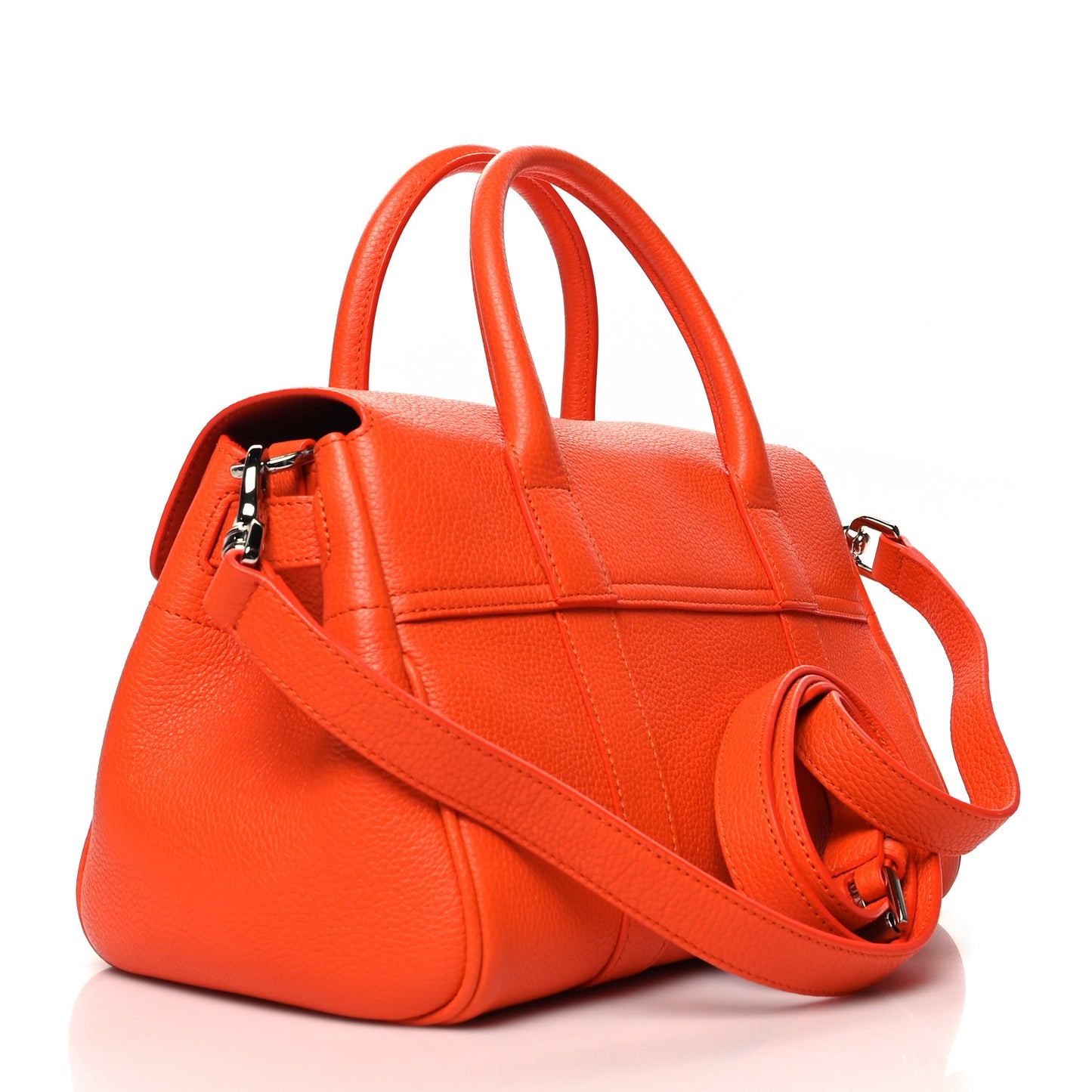 Classic Grain Small Bayswater Satchel Mandarin