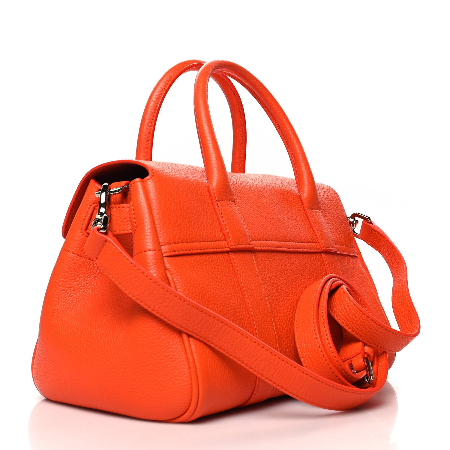 Mulberry Classic Grain Small Bayswater Satchel Mandarin 3 of 13