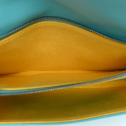 Louis Vuitton Lambskin Embossed Monogram Vuittamins Pochette Coussin Menthe Jaune 5 of 11