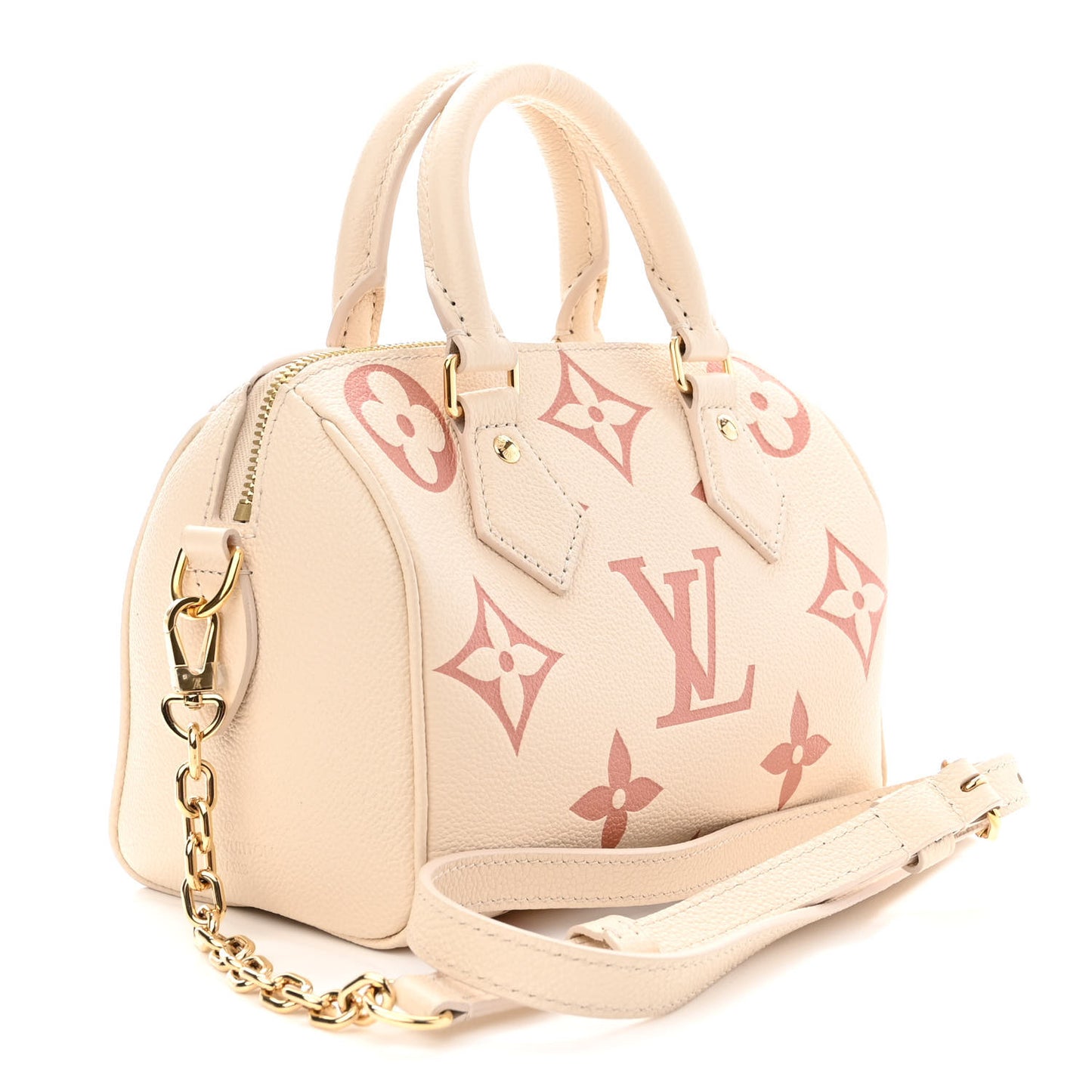 Empreinte Monogram Giant Speedy Bandouliere 20 Creme Rose Trianon