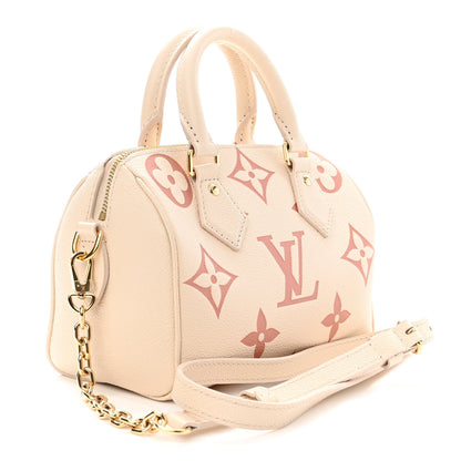 Louis Vuitton Empreinte Monogram Giant Speedy Bandouliere 20 Creme Rose Trianon 3 of 11