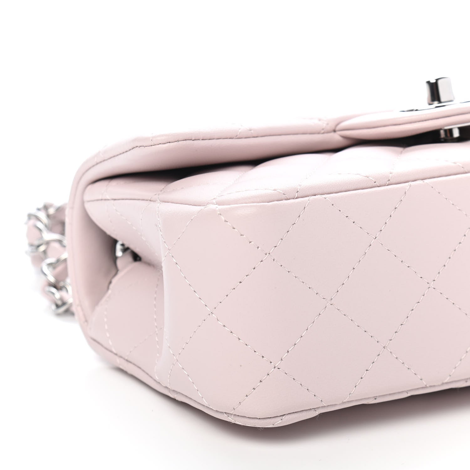 Chanel Lambskin Quilted Mini Rectangular Flap Light Purple 8 of 9