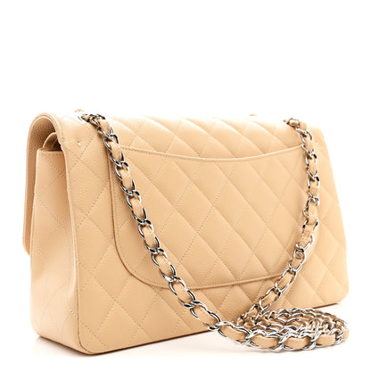 Chanel Caviar Quilted Jumbo Double Flap Beige Clair 3 of 10
