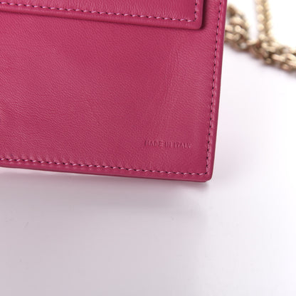 Fendi Nappa Logo Embossed Wallet On Chain Fuxia 10 of 13