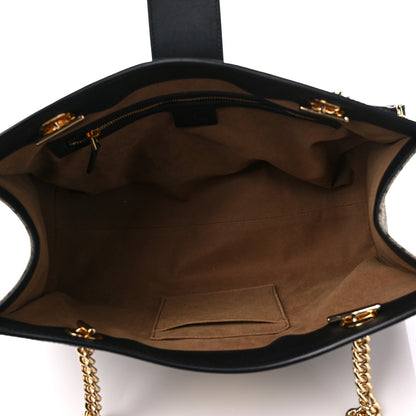 Gucci GG Supreme Monogram Medium Padlock Tote Black 5 of 12