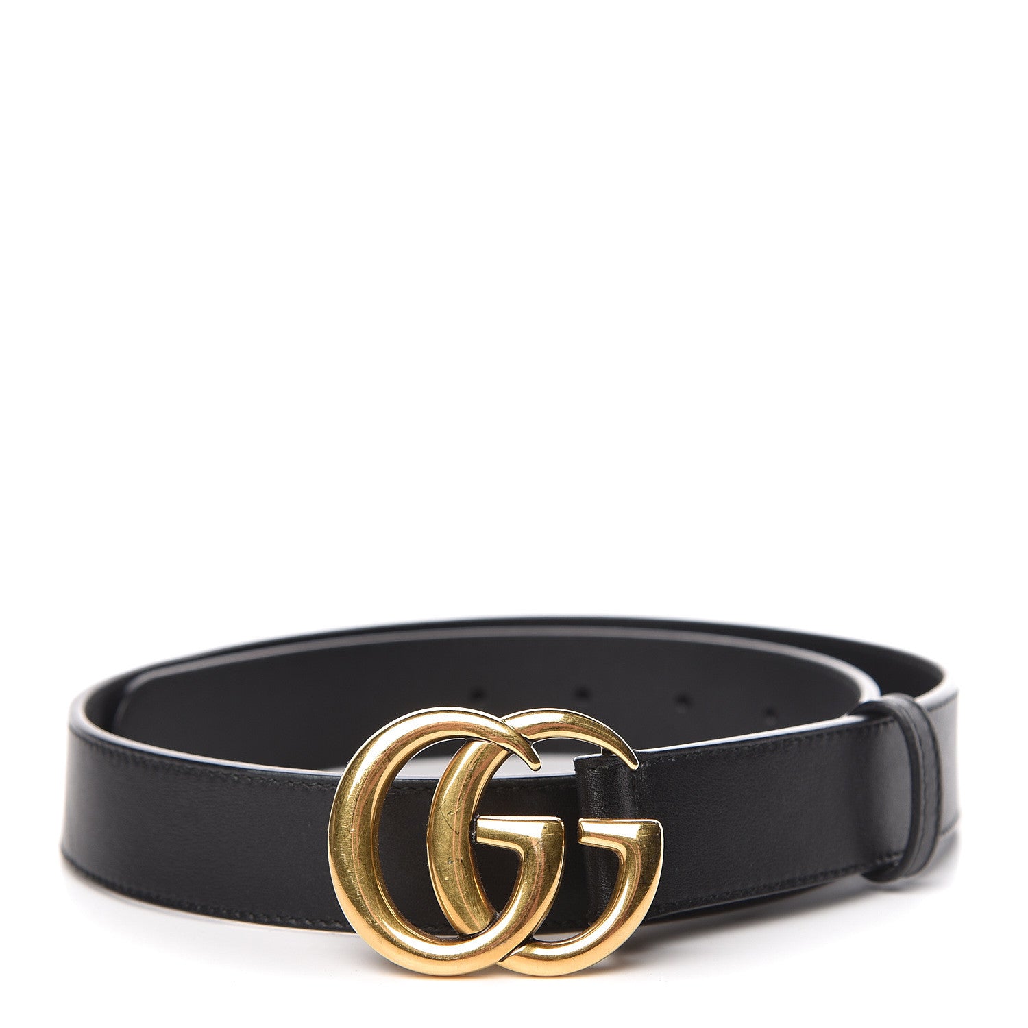 Gucci Calfskin Double G 30mm Belt 80 32 Black 1 of 6