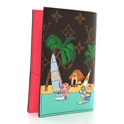 Louis Vuitton Monogram 2023 Christmas Animation Tropical Seas Passport Cover Dragon Fruit Pink 3 of 7