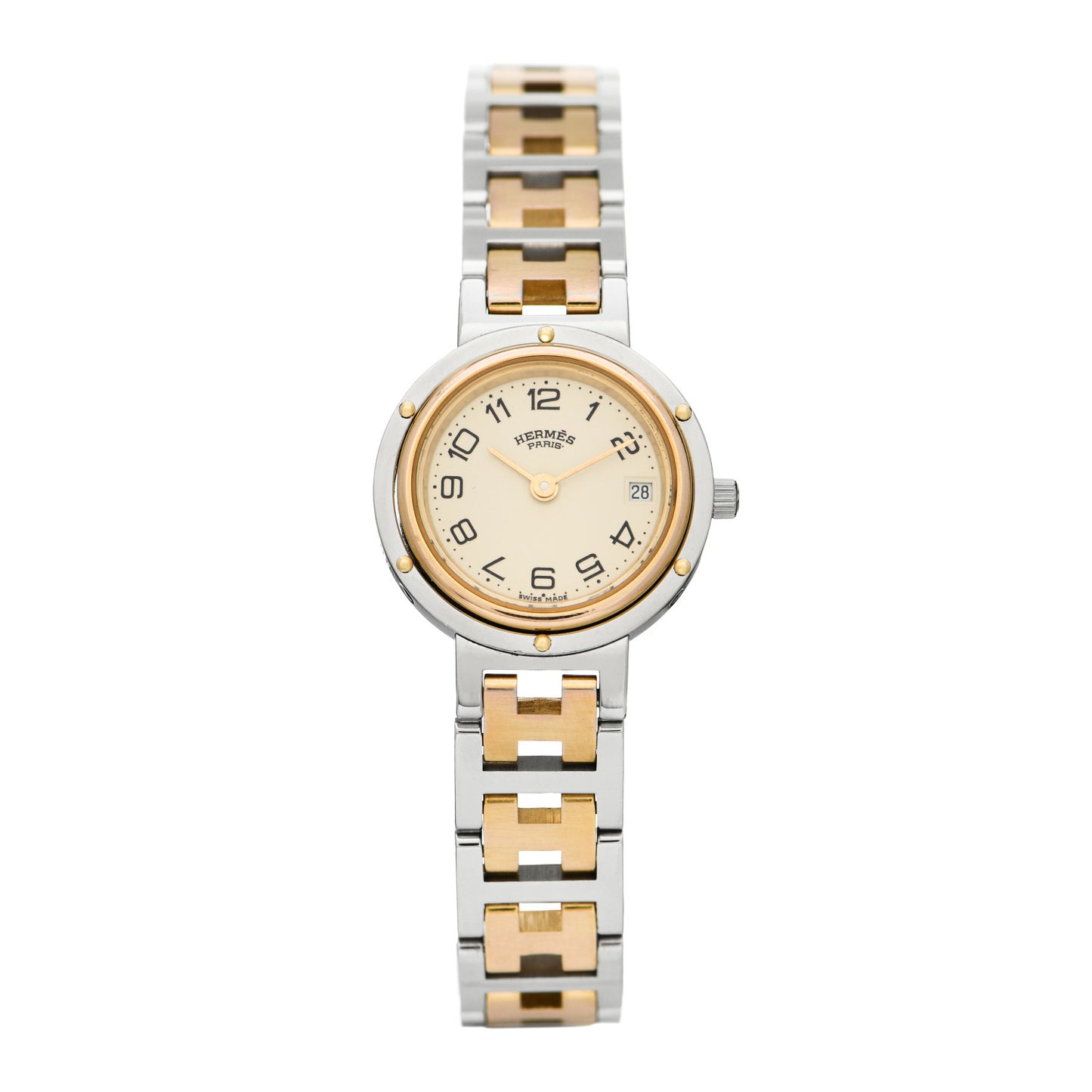 Stainless Steel 24mm Clipper Quartz Watch Gold