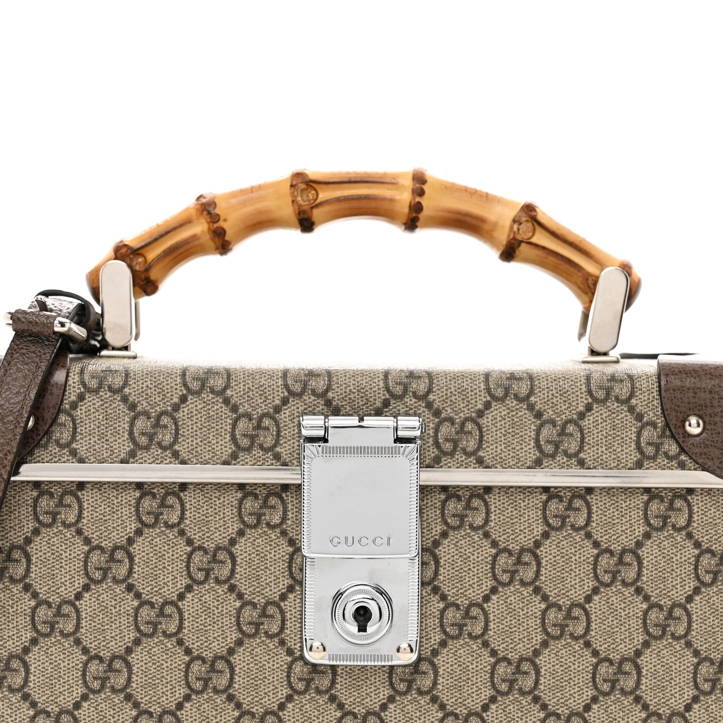 GG Supreme Monogram Globe-Trotter Beauty Case Brown