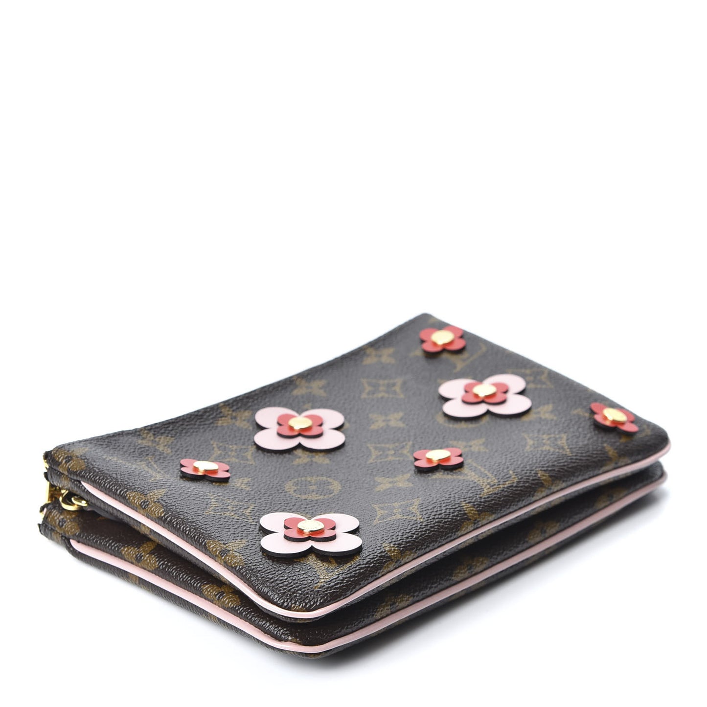 Monogram Blooming Flowers Double Zip Pochette