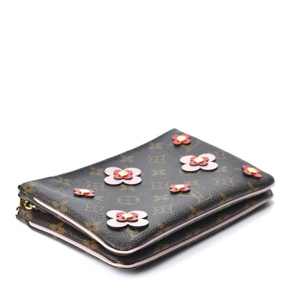 Louis Vuitton Monogram Blooming Flowers Double Zip Pochette 3 of 8