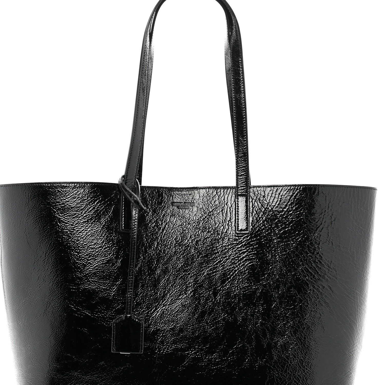 Saint Laurent Patent Calfskin Large Shopping Tote Black 9 of 12