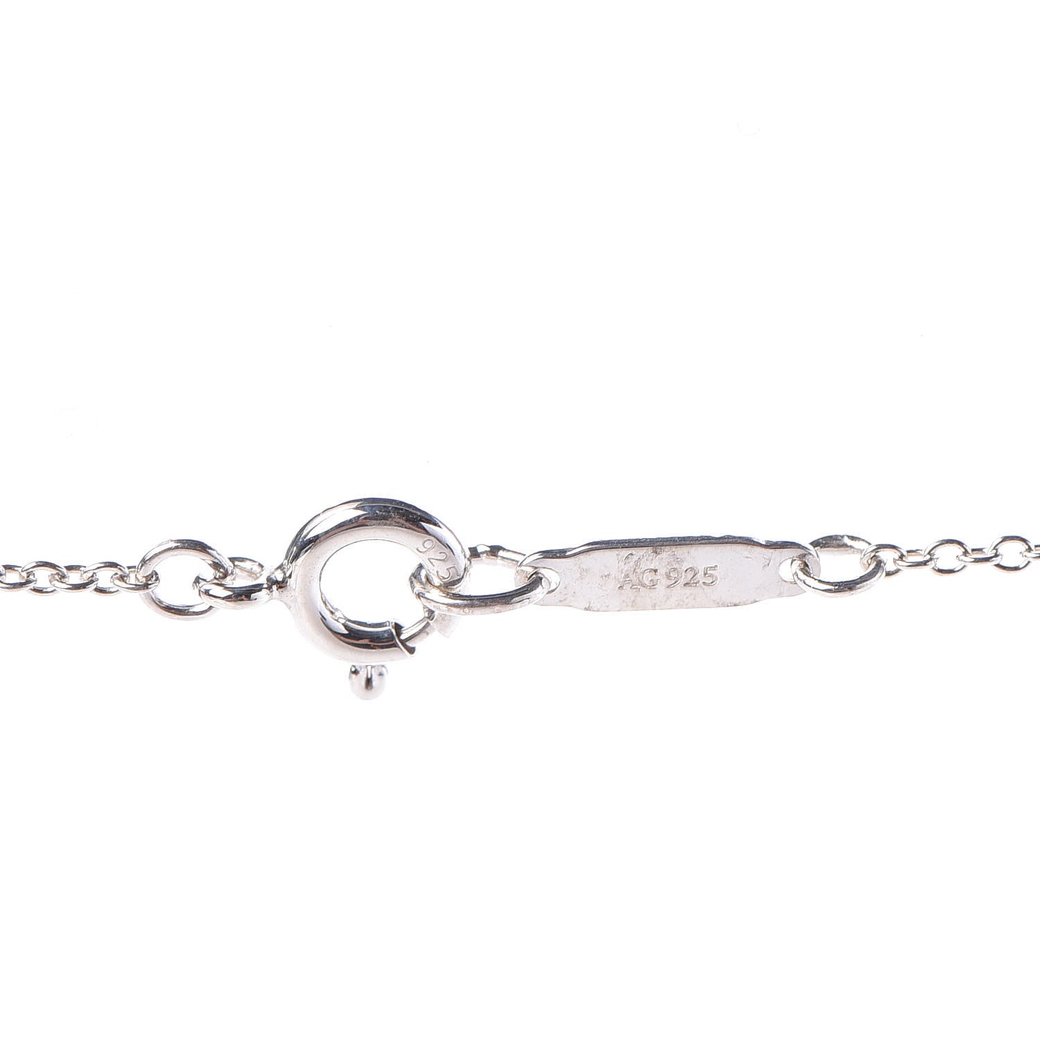 Tiffany Sterling Silver Diamond Blossom Key Pendant Necklace 5 of 6