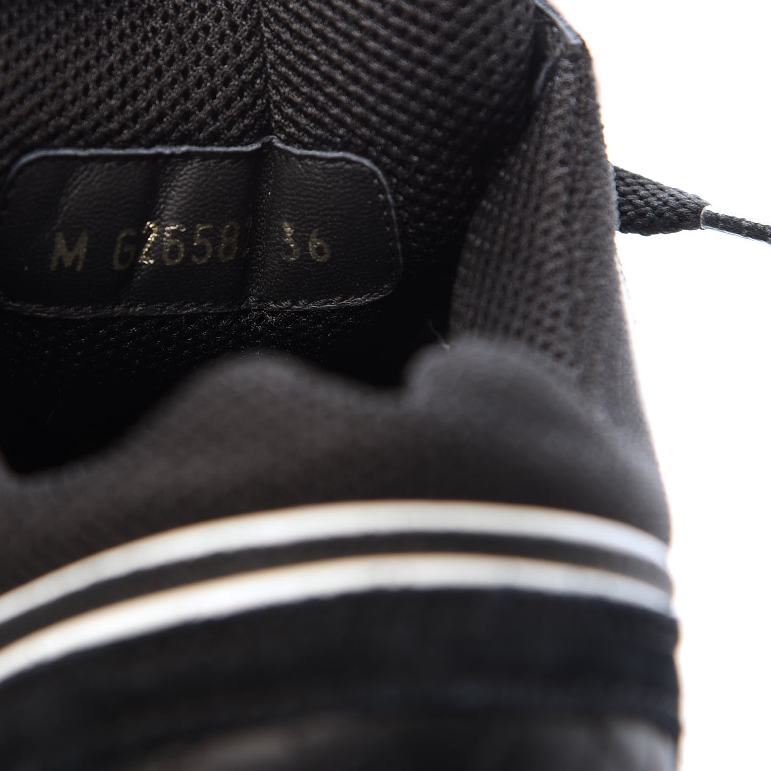 Chanel Toile Suede Calfskin CC Sneakers 36 Black White 8 of 9
