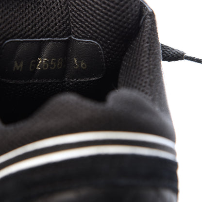 Chanel Toile Suede Calfskin CC Sneakers 36 Black White 8 of 9