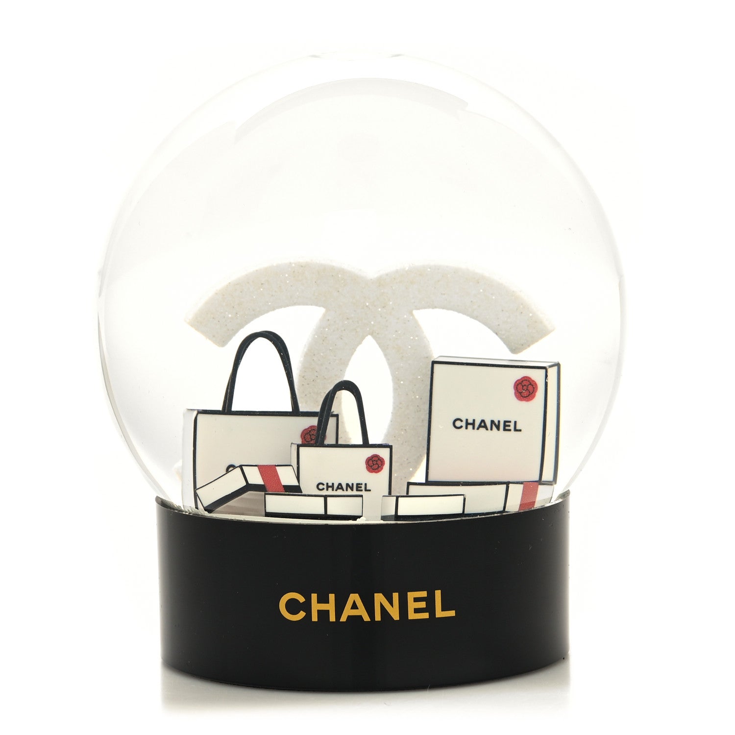 Chanel Glass CC Shopping Bag Snow Globe 1 of 8