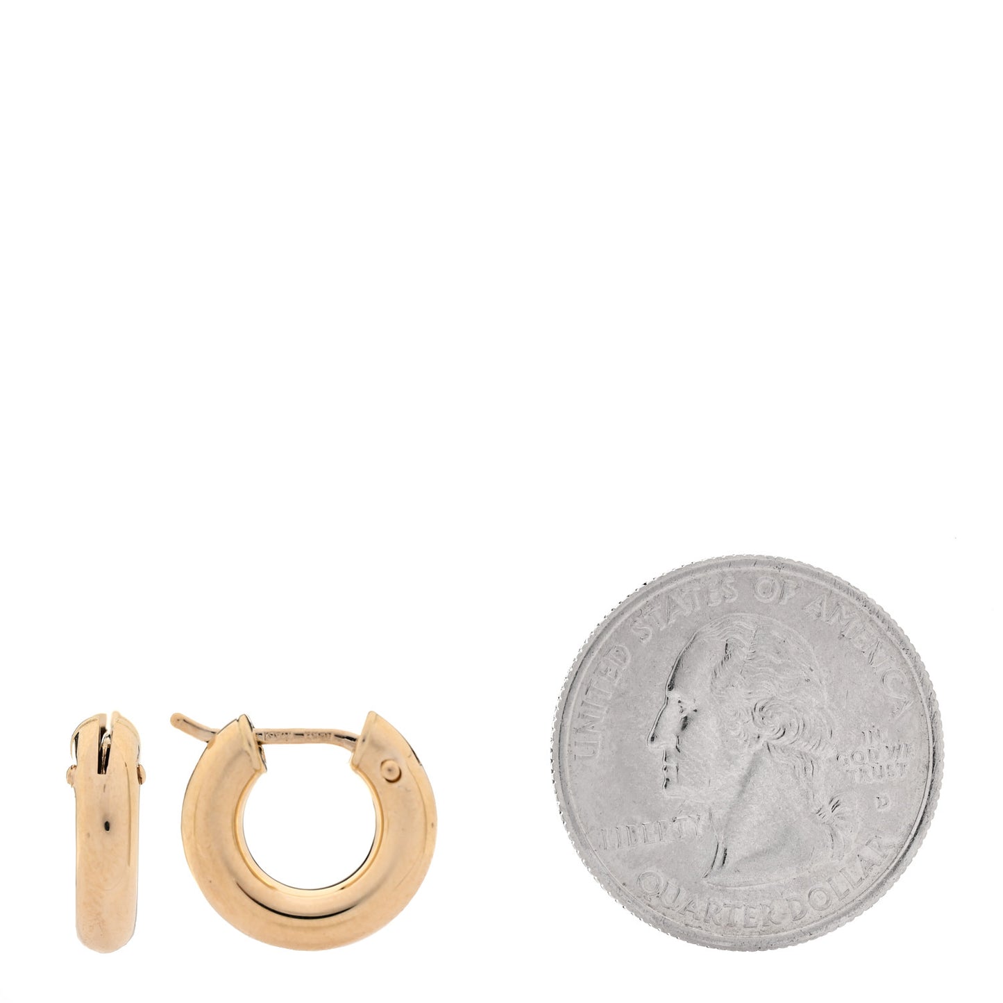 18K Yellow Gold Everyday Huggie Hoop Earrings