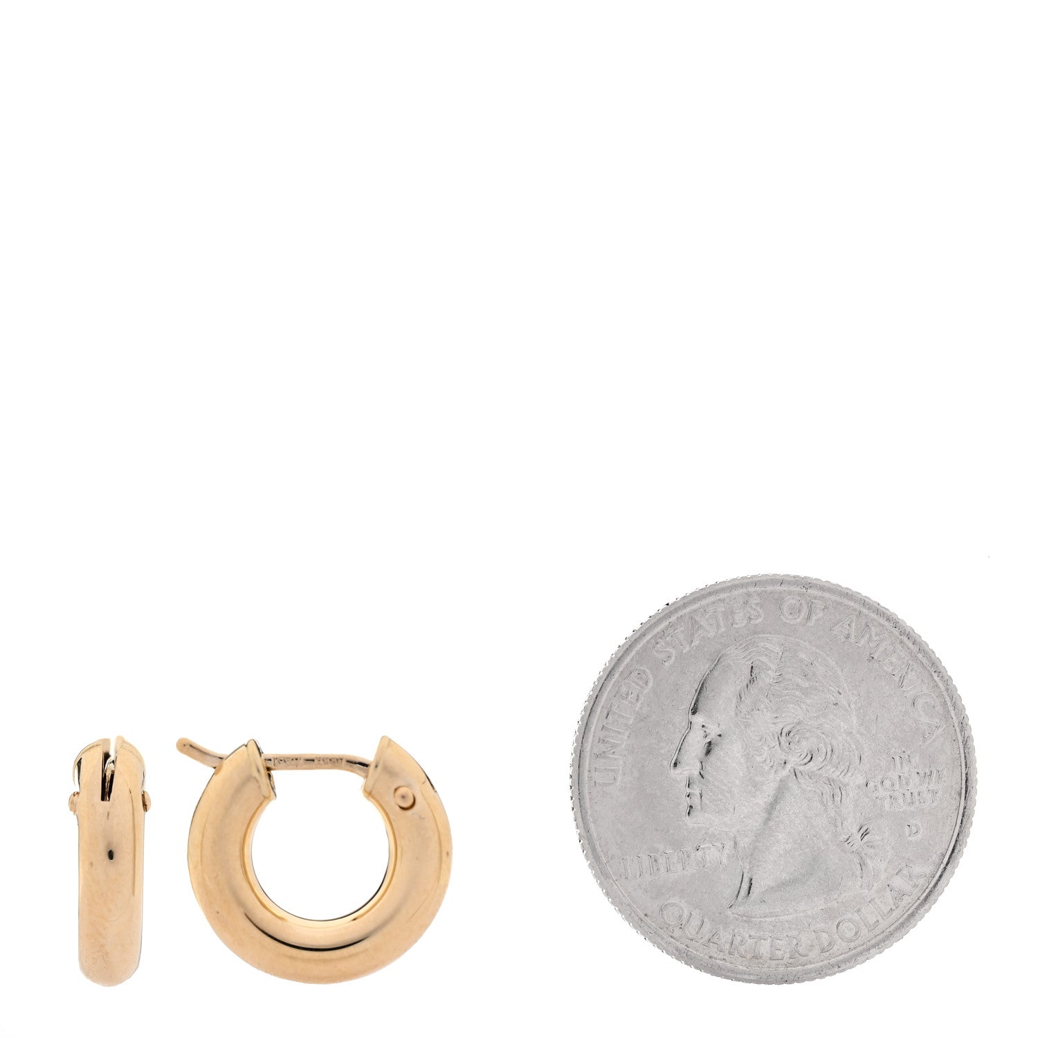 Roberto Coin 18K Yellow Gold Everyday Huggie Hoop Earrings 2 of 4