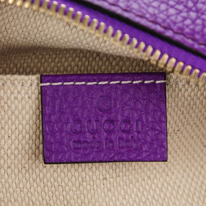 Gucci Pebbled Calfskin Small Soho Disco Bag Shine Purple 5 of 7