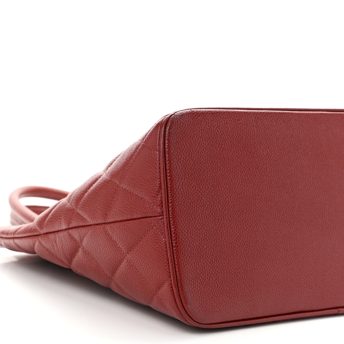 Caviar Quilted Medallion Tote Bordeaux