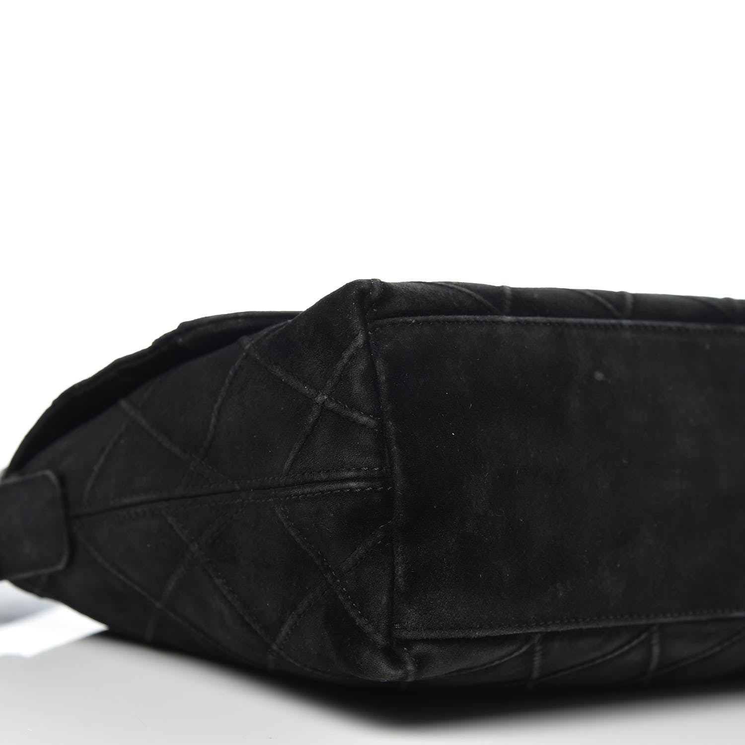 Chanel Suede Quilted Flap Shoulder Bag Black 5 of 11