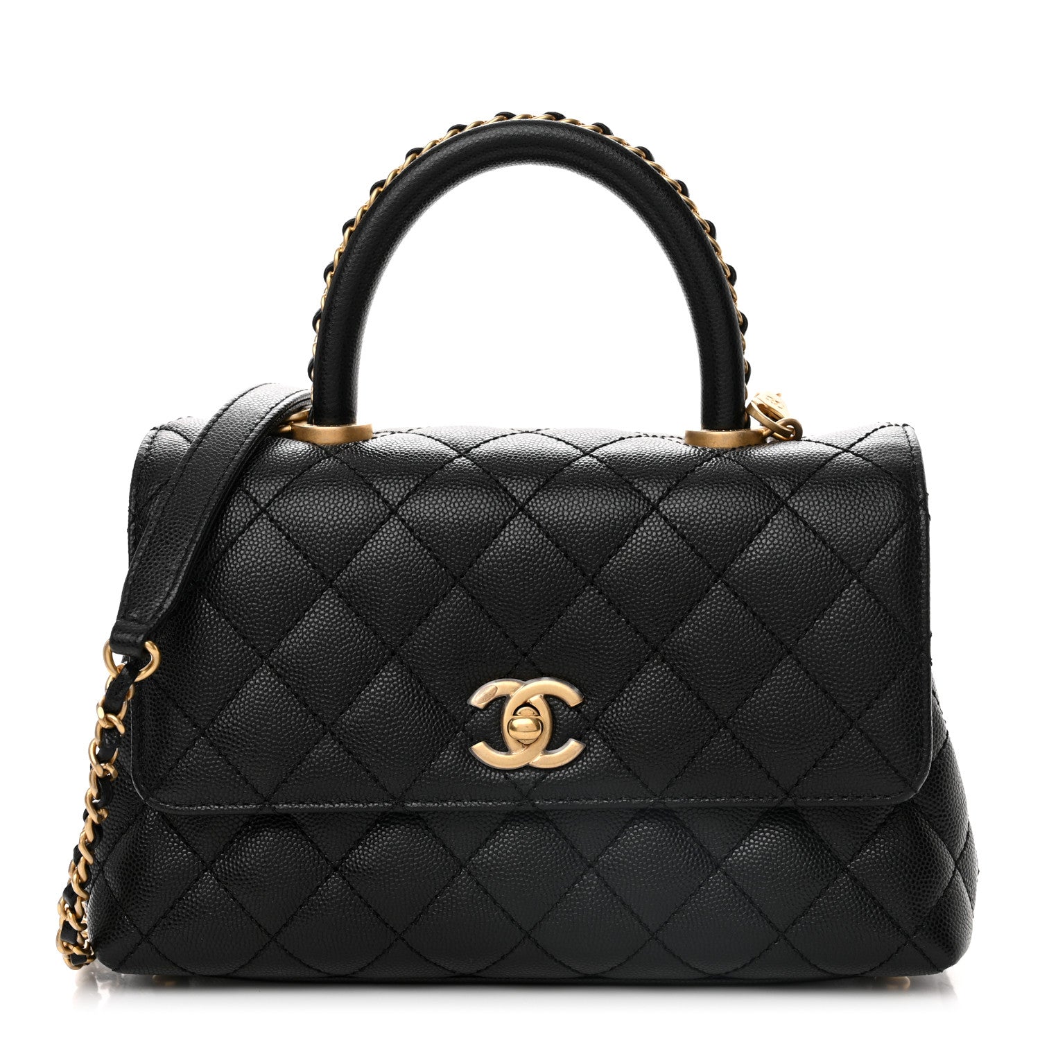 Chanel Caviar Quilted Mini Coco Chain Handle Flap Black 1 of 11