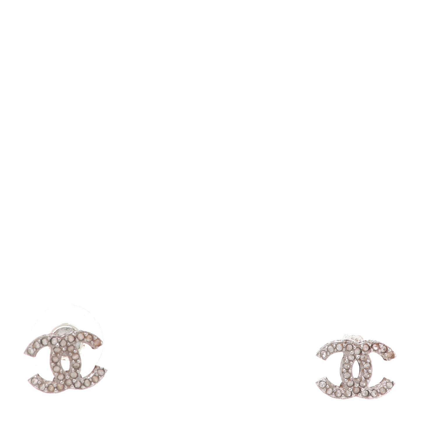Crystal Timeless CC Earrings Silver